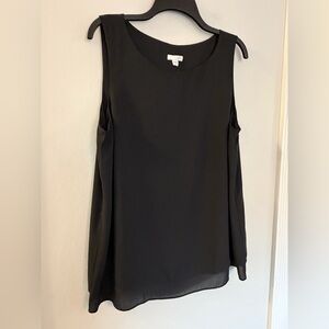 J. Jill Neutral Black Sleeveless Blouse - Size Large